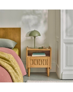 Винтажная прикроватная тумбочка из массива сосны Malaya каштановый La redoute interieurs