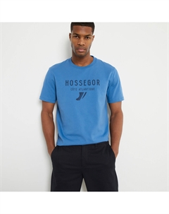 Футболка с круглым вырезом короткими рукавами и принтом синий Laredoute