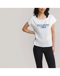 Футболка спортивная круглый вырез белый Laredoute