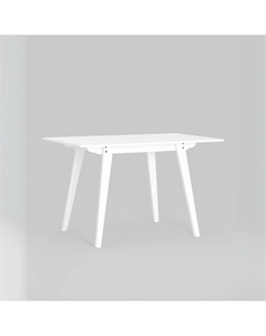 Обеденный стол из массива гевеи на 4 персоны белый So'home