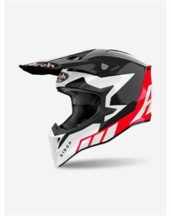 Мотошлем Кроссовый WRAAP RELOADED Red Glossy, Белый Airoh