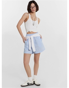 Шорты женские голубые в полоску Mark formelle