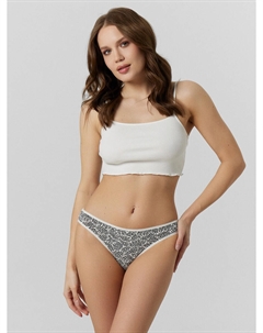 Трусы женские кремовые с растительным принтом Mark formelle