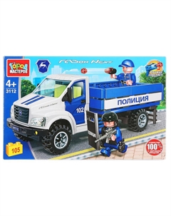 Конструктор "" полицейский газон некст, с фигурками, 105дет Город мастеров