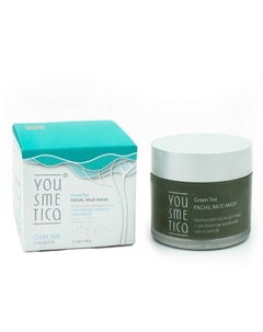 Каолиновая маска для лица с экстрактом Зелёного чая и мятой 60 Yousmetica