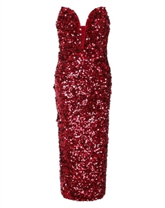 Платье с отделкой пайетками Self-portrait