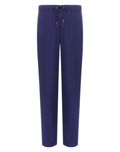 Брюки изо льна и хлопка Kiton