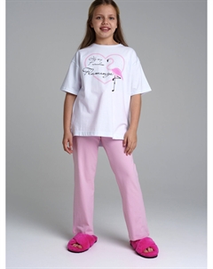 Комплект трикотажный для девочек: фуфайка (футболка), брюки Playtoday tween