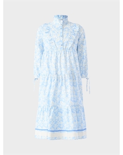 Платье с цветочным принтом, голубое Philosophy di lorenzo serafini