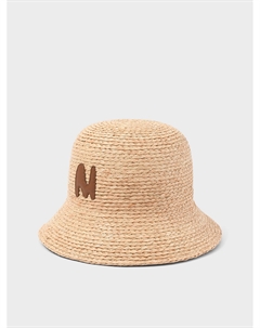 Плетеная панама с лого Msgm