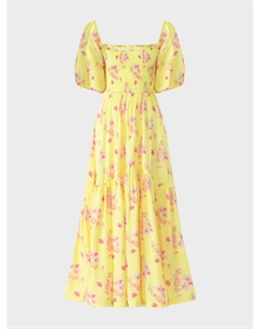 Платье с цветочным принтом, желтое Dan maralex