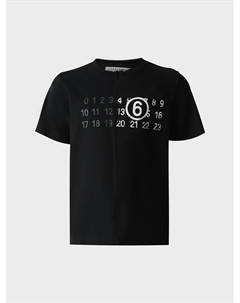 Футболка черная с лого Mm6