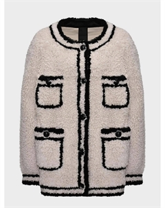 Удлиненная дубленка, белая Blancha