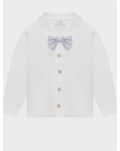 Белая рубашка с бабочкой в полоску Sanetta