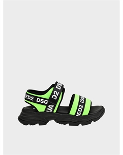 Сандалии неоновые с лого Dsquared2