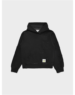 Толстовка-худи с лого, черная Mm6