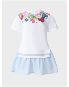 Платье с цветочным принтом Monnalisa