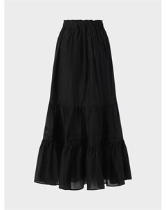 Юбка ярусами, черная Flashin'