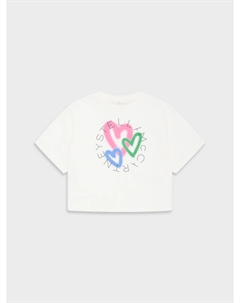 Футболка с принтом "разноцветные сердца" Stella mccartney