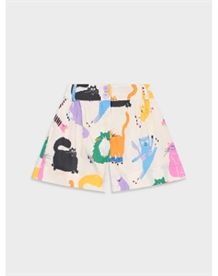 Шорты с принтом "кошки" Stella mccartney
