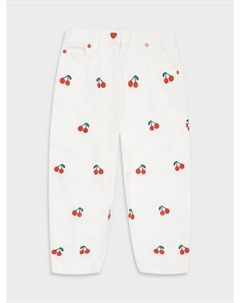 Джинсы с принтом "вишни" Stella mccartney