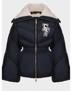 Стеганая куртка с белым воротником Elisabetta franchi