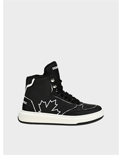 Высокие кеды с белым лого Dsquared2