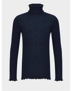 Водолазка лапша с волнистой отделкой, темно-синяя Il gufo