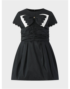 Платье с бантом на груди, черное Elisabetta franchi