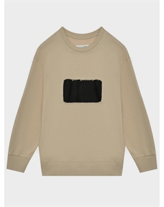 Оверсайз свитшот с черным квадратом на груди Mm6