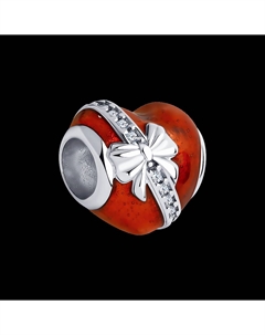 Подвеска-шарм из серебра с эмалью с фианитами Sokolov