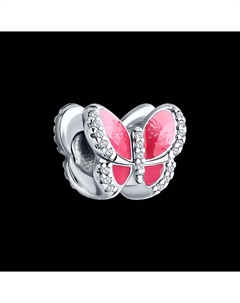 Подвеска-шарм из серебра с эмалью с фианитами Sokolov