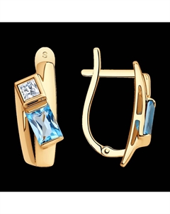 Серьги из золота с топазами и фианитами Sokolov