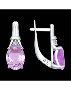 Серьги из серебра с аметистами Sokolov