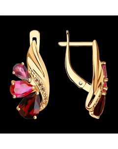 Серьги из золота с миксом камней Sokolov