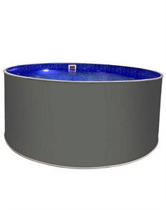 Круглый бассейн вкапываемый Гигабасс 300х150 см Платина, чаша 0.6мм ТМ595 Laguna