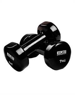 Гантели для аэробики виниловые 7кг, пара BG-FA-VD7 черный Bronze gym