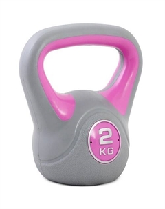 Гиря пластиковая ЕСЕ 010 2 кг, серый/розовый Start up
