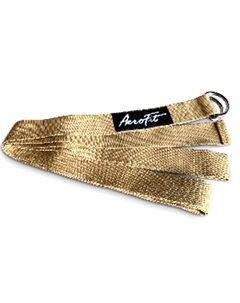 Ремень для йоги, 2 металлических кольца AFYGS-B бежевый Aerofit