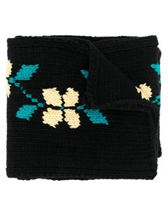 Вязаный шарф с цветочным узором Ymc