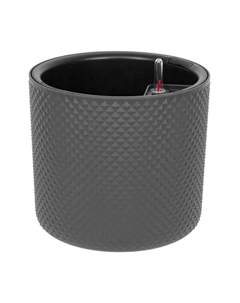 Кашпо для цветов Фасет ø28 h25.5 см v13.5 л с автополивом полипропилен графитовый Idea