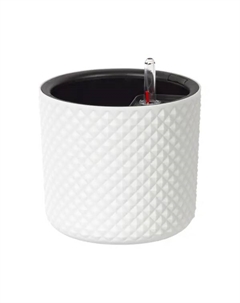 Кашпо для цветов Фасет ø18 h16.5 см v3.5 л с автополивом полипропилен белый Idea