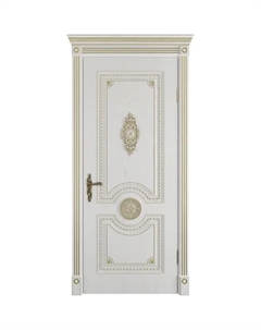 Дверь межкомнатная глухая Грета 60x200 см ПВХ цвет дуб бьянко с замком и петлями Vfd