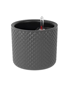 Кашпо для цветов Фасет ø18 h16.5 см v3.5 л с автополивом полипропилен графитовый Idea