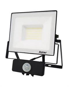 Прожектор светодиодный Profi 53422 2 50 Вт 5000 Лм 180-240В с датчиком движения холодный белый свет 6500К IP65 черный Ritter