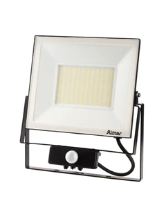 Прожектор светодиодный Profi 53424 6 100 Вт 10000 Лм 180-240 В с датчиком движения холодный свет 6500К IP65 черный Ritter