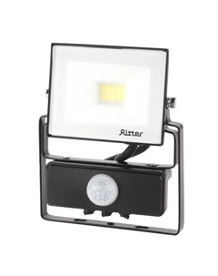Прожектор светодиодный Profi 53420 8 20 Вт 2000 Лм 180-240 В с датчиком движения холодный белый свет 6500К IP65 черный Ritter