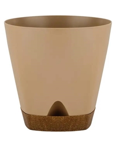 Горшок для цветов Wood 4 л молочный шоколад Ingreen