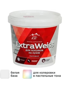 Краска для потолков DYI ExtraWeiss матовая цвет белый база А 0.9 л Parade