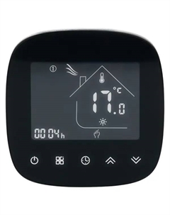 Терморегулятор для теплого пола BHT-001-GB1 электронный программируемый цвет черный Skybeam